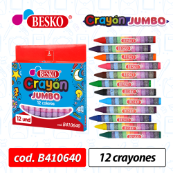 B410640 - CRAYON JUMBO 12 COLORES