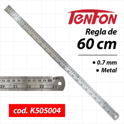 REGLA DE METAL 60CM 0.7MM -...