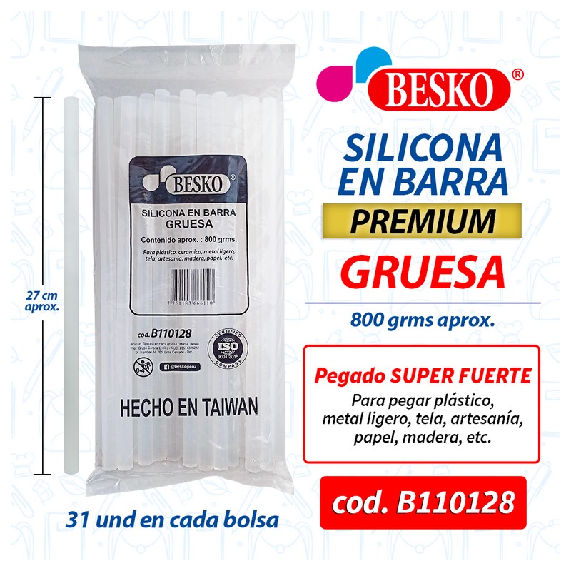 SILICONA EN BARRA GRUESA 800GR - Cod.B110128