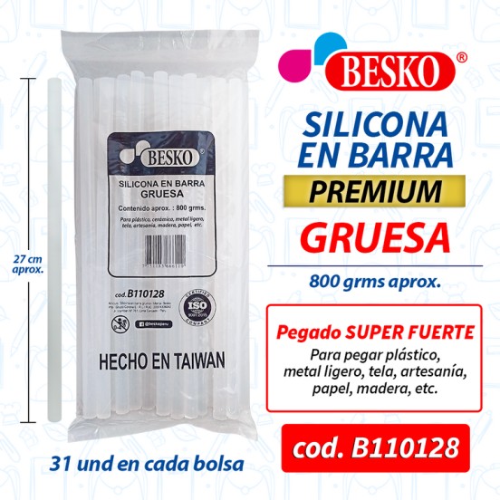 SILICONA EN BARRA GRUESA 800GR - Cod.B110128