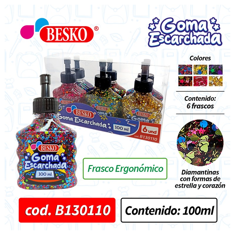 GOMA ESCARCHADA DE 100ML - Cod.B130110