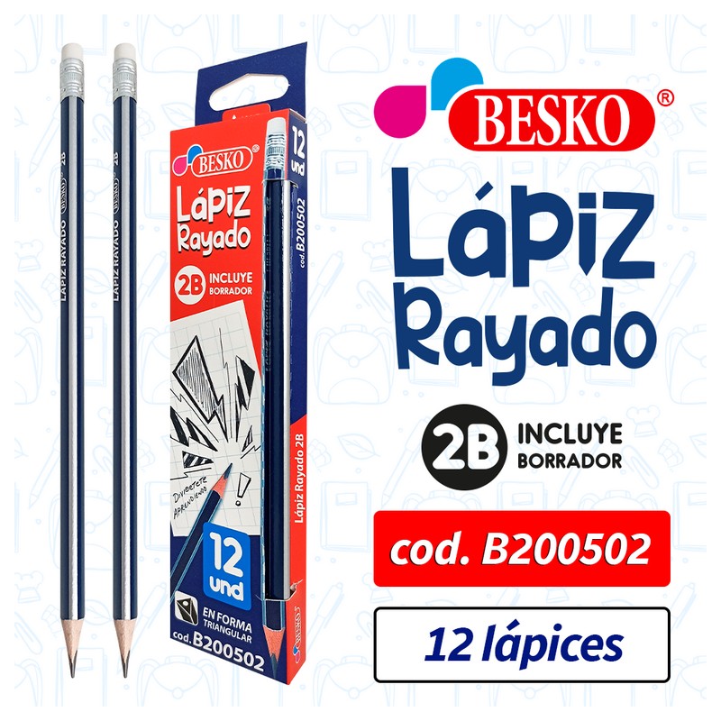 LAPIZ RAYADO 2B - Cod.B200502