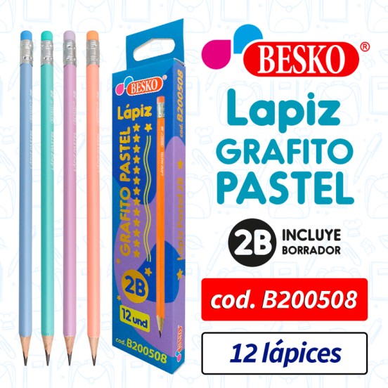 LAPIZ GRAFITO PASTEL 2B - Cod.B200508