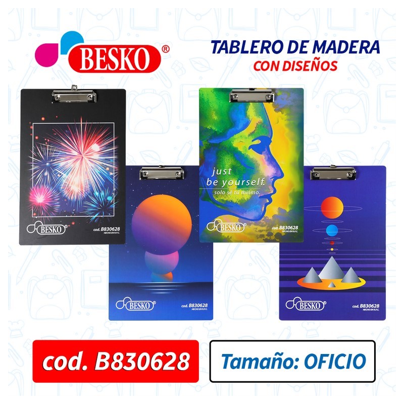 TABLERO TIPO MADERA CON DISEÑO "OFICIO" - Cod.B830628