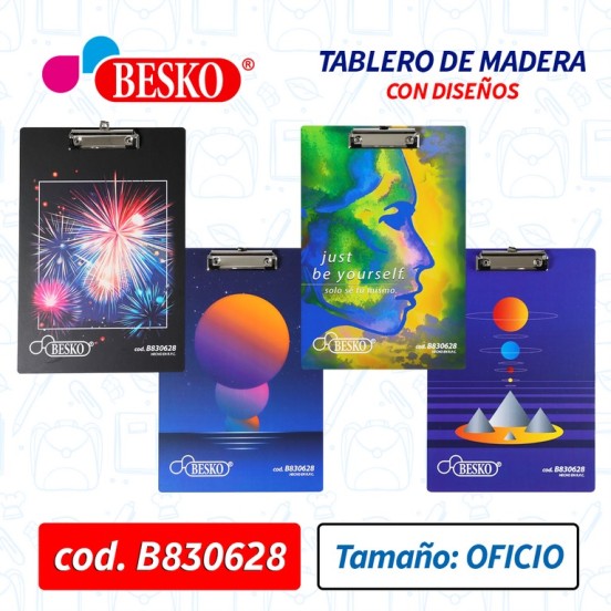 TABLERO TIPO MADERA CON DISEÑO "OFICIO" - Cod.B830628