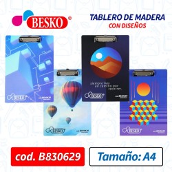 TABLERO TIPO MADERA CON DISEÑO "A4" - Cod.B830629