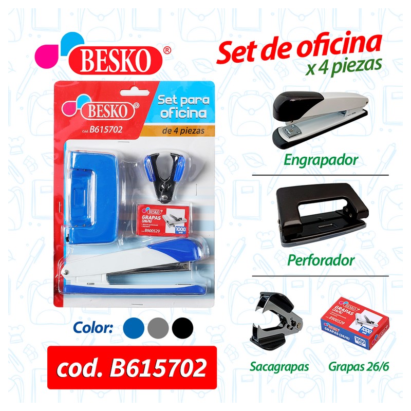 SET DE OFICINA POR 4 PCS - BESKO - Cod.B615702