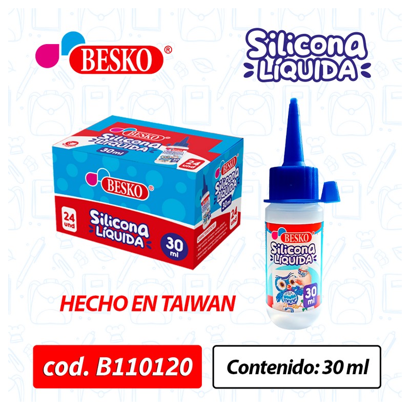 SILICONA LIQUIDA 30ML BESKO / BOX X24 UND - Cod.B110120
