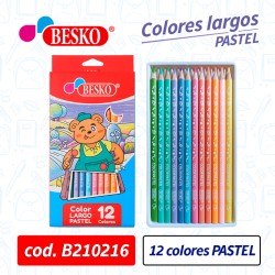 COLORES LARGOS X12 PASTEL - Cod. B210216
