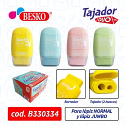 TAJADOR DOBLE CON BORRADOR...