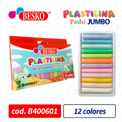 PLASTILINA PASTEL JUMBO - Cod.B400601